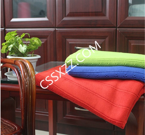 +100% cotton Lace knit Throw